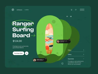 modern Website UI mockup for e-commerce website with visually appealing design